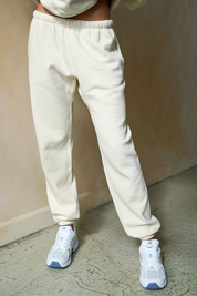 Solid Off White Sweatpants