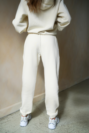 Solid Off White Sweatpants