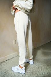 Solid Off White Sweatpants