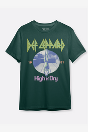 Def Leppard High n' Dry 1981 Green T-Shirt