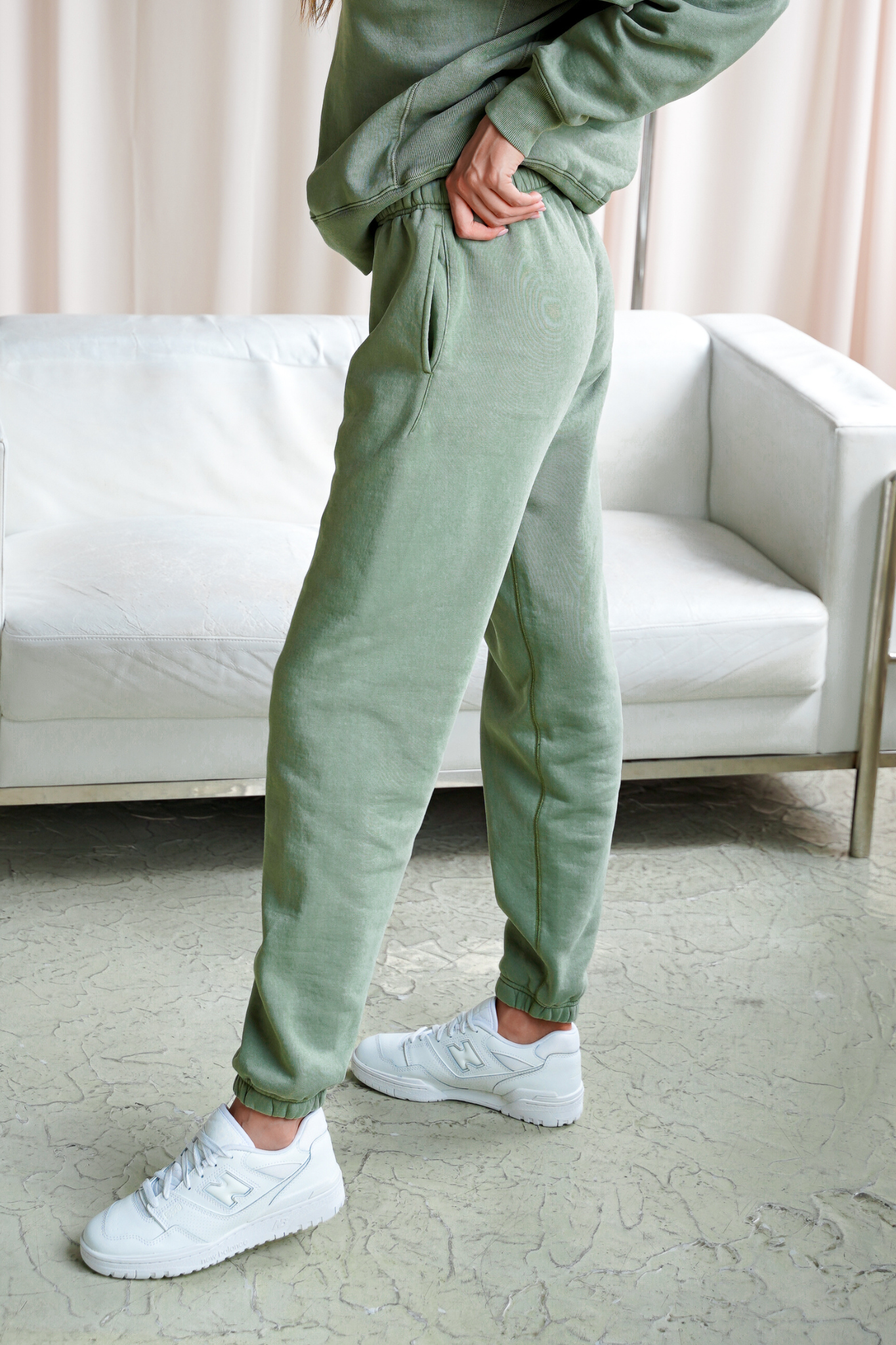 Solid Green Sweatpants