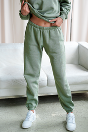 Solid Green Sweatpants