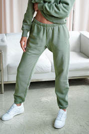 Solid Green Sweatpants